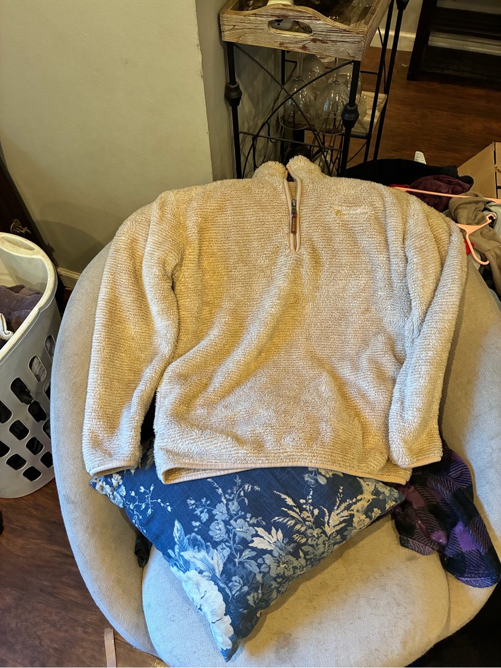 Women’s Cozy Half-Zip Sherpa Pullover - Tan